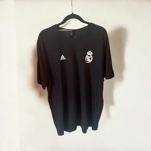 Black Adidas Real Madrid Cotton T-Shirt